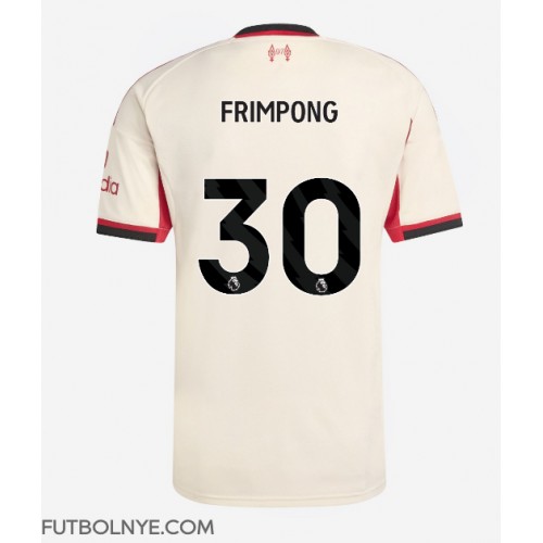 Camiseta Liverpool Jeremie Frimpong #30 Visitante Equipación 2025-26 manga corta Camiseta Liverpool Jeremie Frimpong #30 Visitante Equipación 2025-26 manga corta
